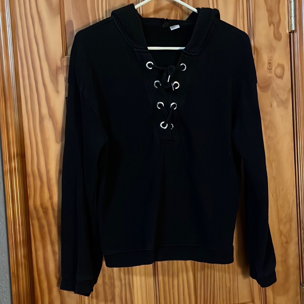 Shirt/hoodie, black, will fit small and medium